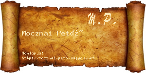 Mocznai Pető névjegykártya